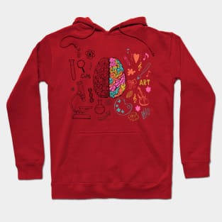 Colorful Brain Science and Art Hoodie